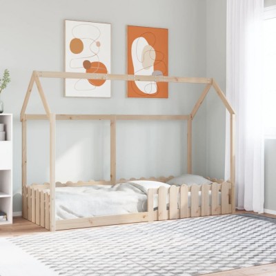 vidaXL Cadru pat tip casă pentru copii, 80x200 cm, lemn masiv de pin foto