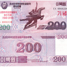 Korea North Corea de Nord 200 Won 2008-2018 UNC