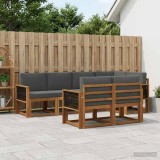 Cumpara ieftin Set de canapele de exterior 7 buc. 7-Locuri Natural si Antracit