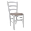 Scaun Paesana - cadru alb - stofa S17 - crem