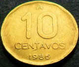 Cumpara ieftin Moneda 10 CENTAVOS - ARGENTINA, anul 1986 * cod 4382, America Centrala si de Sud