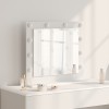 VidaXL Oglindă de toaletă Alb 60 x 55 x 18 cm Lemn compozit și sticlă 868285