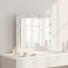 vidaXL Oglindă de toaletă Alb 60 x 55 x 18 cm Lemn compozit și sticlă 868285