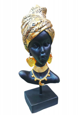 Statueta Decorativa, Africana, Auriu, 23 cm, LY239X foto