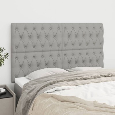 Gossi tablii de pat, 4 buc, gri deschis, 72x7x78/88 cm, textil foto