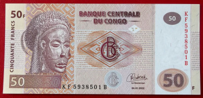 Congo 50 Francs 2022 UNC necirculata ** foto
