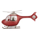 Cumpara ieftin Decoratiune Craciun muzicala polirasina cu led Elicopter 47x11x22 cm