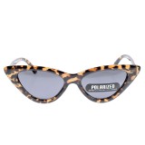 Ochelari de soare cat-eye polarizati cu rama imprimeu animal print