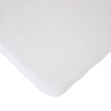 Cearsaf Saltea 75x95 cm Childhome Tricot Alb Bumbac, Protectie Moale, Elastic