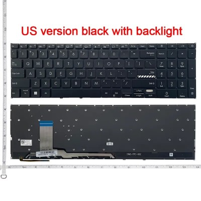 Tastatura Laptop, Asus, VivoBook 17 X1702Z, X1702ZA, iluminata, neagra, layout US foto
