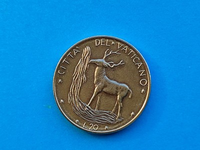 20 Lire 1977 Vatican-UNC-RAR-in realitate arata bine! foto