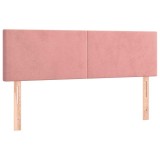 Cumpara ieftin Tablii de pat, roz, 144x5x78/88 cm, catifea