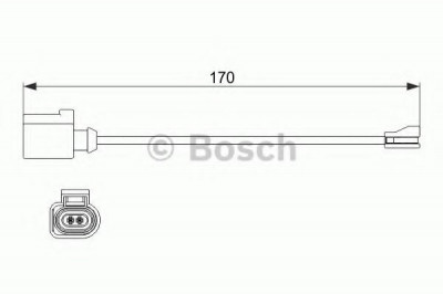 Senzor de avertizare,uzura placute de frana SKODA SUPERB III (3V3) (2015 - 2016) BOSCH 1 987 474 512 foto