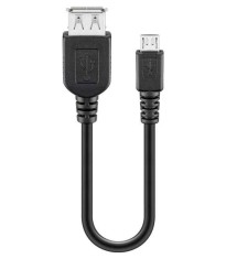 Cablu adaptor USB A mama la micro USB tata OTG Goobay foto