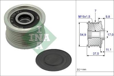 INA 535 0235 10 Sistem roata libera, generator foto