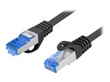 LANBERG Patchcord Cat.6A S FTP LSZH CCA 20m , Cablu Retea RJ45, Negru