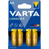 Baterie Varta Longlife 4106, AA / LR6, 1.5V, alcalina, 4 buc