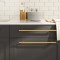 vidaXL M&acirc;nere de dulap, 10 buc., auriu, 320 mm, oțel inoxidabil 3203625