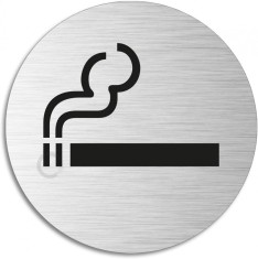 Semn din aluminiu pentru loc de fumat foto