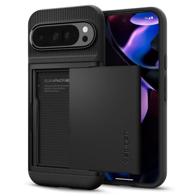 Husa pentru google pixel 9 pro xl - spigen slim armor cs - black foto