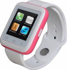 Smartwatch iUni U900i Plus, Bluetooth, LCD 1.44 Inch, Roz foto
