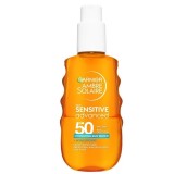 Garnier Ambre Solaire Sensitive Advanced SPF50 Apă bifazică cu protecție solară 150 ml