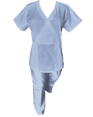 Costum Medical Pe Stil, Albastru Deschis, Model Marinela - 3XL, XS foto