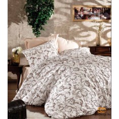 Lenjerie de pat pentru o persoana cu husa de perna dreptunghiulara, Nostalgia, bumbac ranforce, gramaj tesatura 120 g/mp, multicolor