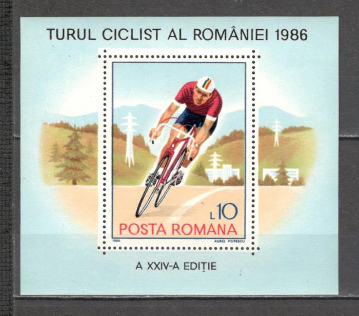Romania.1986 Turul ciclist-Bl. DR.487