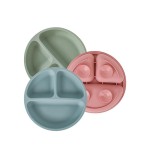 Cumpara ieftin Set 3 farfurii pentru bebelusi cu ventuza Mutkind, fara BPA