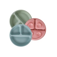 Set 3 farfurii pentru bebelusi cu ventuza Mutkind, fara BPA