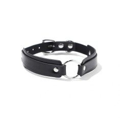 Accesoriu Gat Fetish Love cu Inel Metalic, Negru