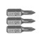 65451 STHOR Set 3 biti philips, PH0, prindere hexagonala 1/4&amp;quot;, lungime 25 mm