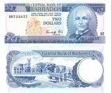 Barbados 2 Dolari 1986 P-36 UNC
