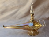 STICLA EGIPTEANA PENTRU PARFUM, MODEL &quot;LAMPA LUI ALADIN&quot;, LUCRATA MANUAL