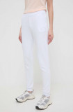 Cumpara ieftin Armani Exchange pantaloni de trening din bumbac culoarea alb, neted, 3DYP82 YJFDZ
