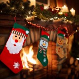Cumpara ieftin Cizma decorativa de Craciun &ndash; textil &ndash; 42 x 24,5 cm &ndash; 3 modele (Mos Craciun, om de zapada, ren) Best CarHome