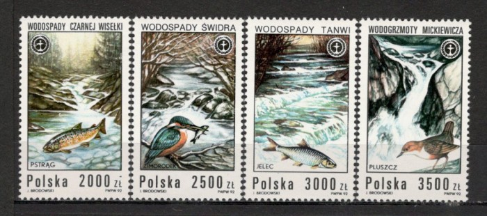 Polonia.1992 Conferinta ONU ptr. mediu si dezvoltare-Cascade si animale MP.261