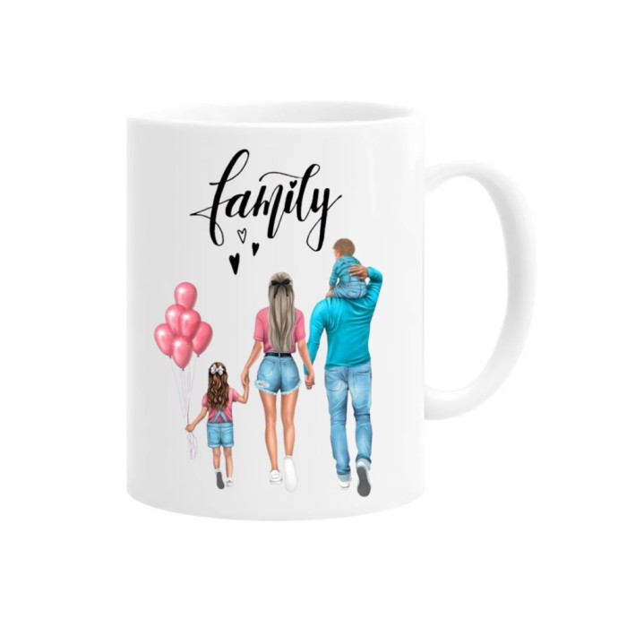 Cana alba personalizata &quot;Family 1&quot;, INOVATIX&reg;. 330ml