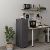 Rollcontainer K&ouml;kar mit 8 Schubladen 109x28x41 cm Dunkelgrau [en.casa] HausGarden Leisure