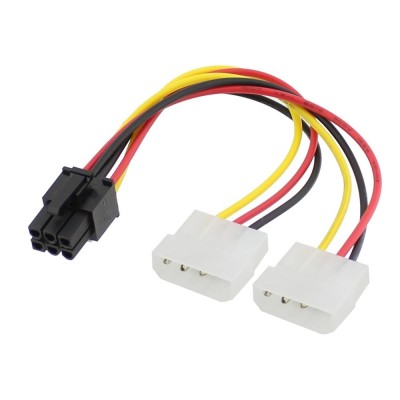 Cablu alimentare Molex X 2 tata - EATX12V 6 pin tata - 128205 foto