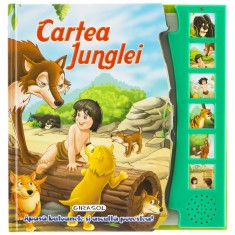 Cartea junglei - carte audio interactiva pentru copii 3+ cu sunete