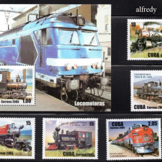 CUBA 2005, Locomotive, serie neuzata, MNH