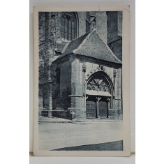POARTA PRINCIPALA A BISERICII NEGRE DIN BRASOV , CARTE POSTALA , 1927