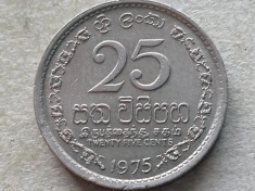 SRI LANKA-25 CENTS 1975 foto