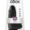 Dildo Realistic Ultra-Gros Chubby, Negru, 17.5 cm