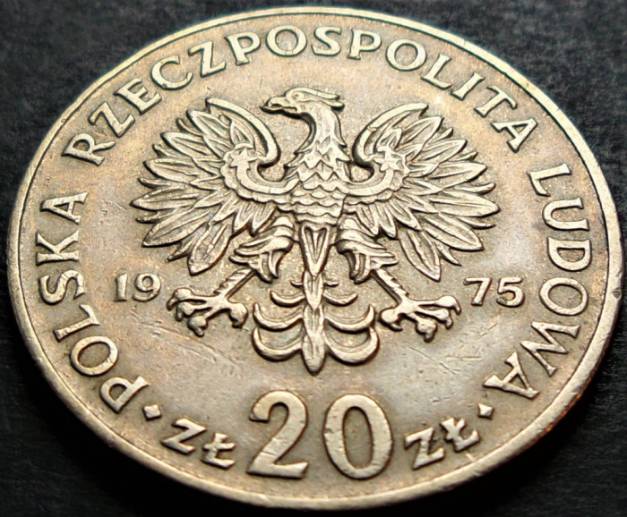 Moneda 20 ZLOTI - POLONIA, anul 1975 *cod 5046 A - MARCELI NOWOTCO