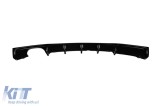 Difuzor tip M Performance Design Design potrivit pentru bara spate M Technik la BMW Seria 3 F30 sedan, F31 break 2011-2019 -oo---, lac negru Performan