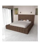 Pat Maro 160x200 cm cu Saltea Inclusa, Dimensiuni Totale 220x200 cm, Tablie 120 cm