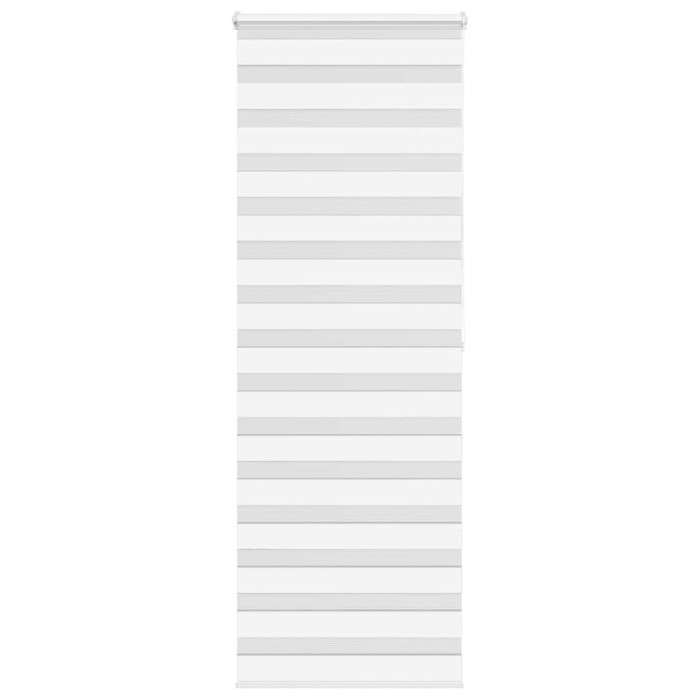 vidaXL Jaluzea tip zebra alb lățime țesătură 65,9 cm poliester